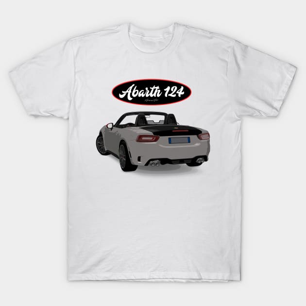 ABARTH 124 Bianco back T-Shirt by PjesusArt